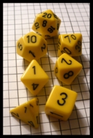Dice : Dice - Dice Sets - Chessex Opaque Yellow w Black Nums - Ebay June 2010
